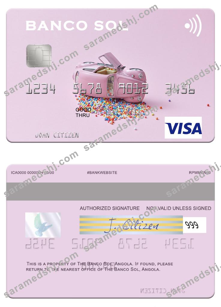 Angola Banco Sol visa card